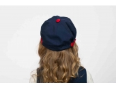 Șapcă uniformă școlară unisex, Albastru/Roșu