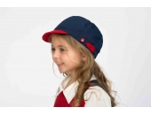 Șapcă uniformă școlară unisex, Albastru/Roșu