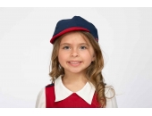 Șapcă uniformă școlară unisex, Albastru/Roșu